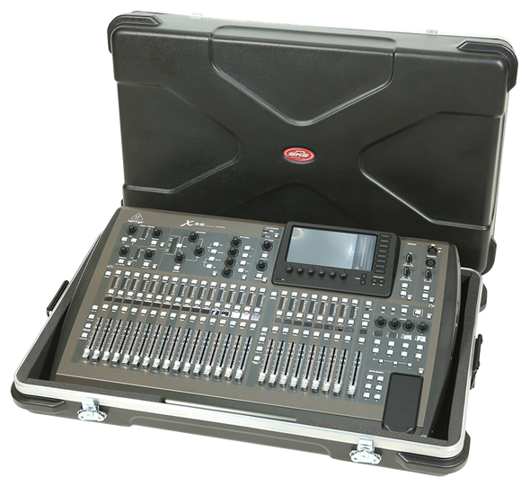 SKB Cases 1R2723-8BW Roto-Molded Case 27x23x8 w/wheels handle for PreSonus 24, A&H Zed-24, A&H SQ6, Behringer Compact