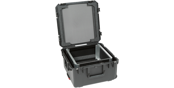 SKB Cases 3i-22221210U iSeries Case with Removeable 10U Aluminum Shallow Rack Cage, TSA Locks, Wheels