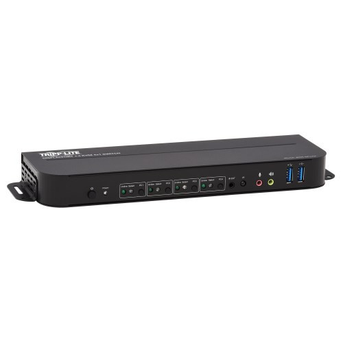 Tripp Lite B005-DPUA4 4-Port DisplayPort/USB KVM Switch - 4K 60 Hz, HDR, HDCP 2.2, IR, DP 1.4, USB Sharing