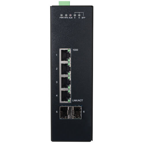 Tripp Lite NGI-S04C2 4-Port Lite Managed Industrial Gigabit Ethernet Switch - DIN Mount