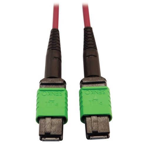 Tripp Lite N846D-03M-16AMG 400G Multimode 50/125 OM4 Plenum-Rated Fiber Optic Cable Magenta, 3 m