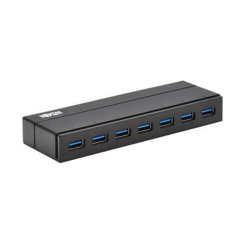 Tripp Lite U360-007-INT 7-Port USB-A Mini Hub - USB 3.2 Gen 1, International Plug Adapters