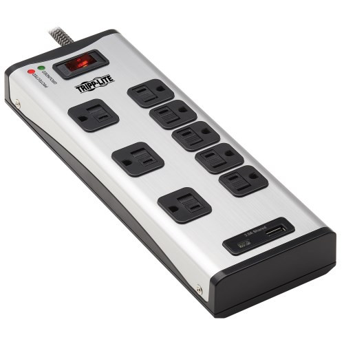 Tripp Lite TLM88USBC 8-Outlet Surge Protector with 1 USB-A and 1 USB-C (3.9A Shared) - 8 ft.