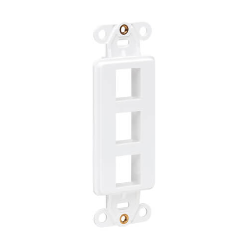 Tripp Lite N042D-003V-WH Center Plate Insert, Decora Style - Vertical, 3 Ports