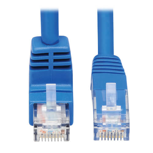 Tripp Lite N204-015-BL-DN Down-Angle Cat6 Gigabit Molded UTP Ethernet Cable Blue, 15 ft. (4.57 m)