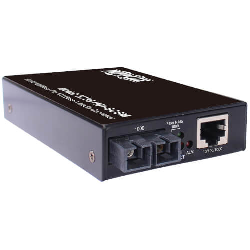 Tripp Lite N785-H01-SCSM Hardened Gigabit Fiber to Ethernet Media Converter, 10 km (6.2 mi.)