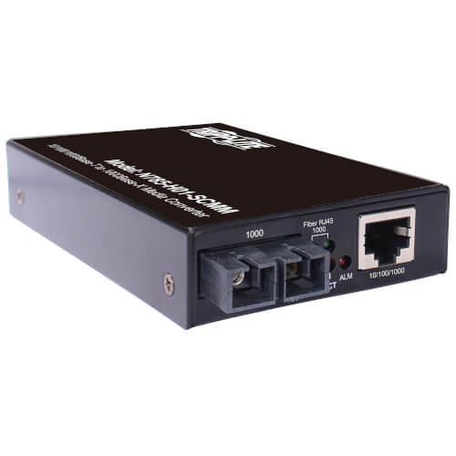 Tripp Lite N785-H01-SCMM Hardened Gigabit Fiber to Ethernet Media Converter, 500 m (1640 ft.)
