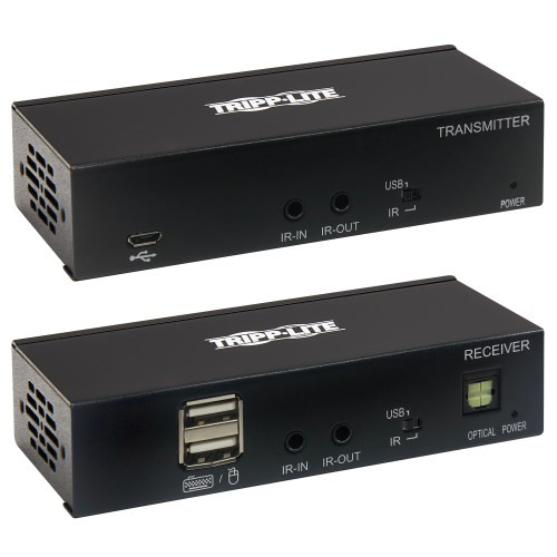 Tripp Lite B127A-1A1-BHBH HDMI over Cat6 Extender Kit, KVM Support, 4K 60Hz, 4:4:4, USB/IR