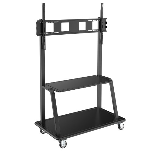 Tripp Lite DMCS60105XXDD Heavy-Duty Rolling TV Cart for 60-105in Locking Casters, Black