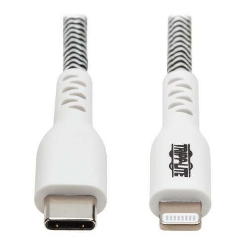 Tripp Lite M102-003-HD Heavy-Duty USB-C to Lightning Sync/Charge Cable, USB 2.0, 3 ft.
