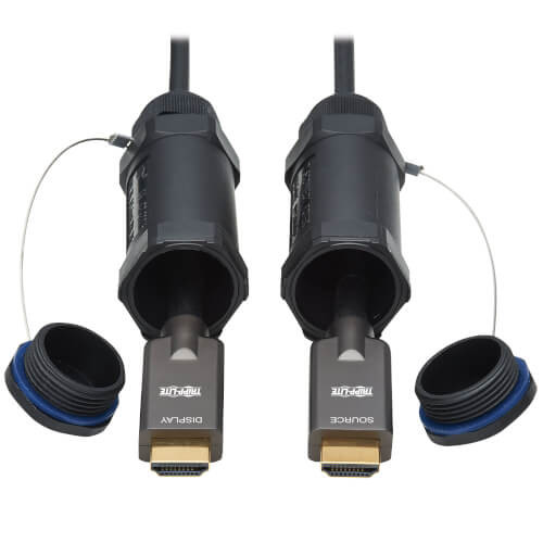 Tripp Lite P568FA-70M-WR High-Speed Armored HDMI Fiber Active Optical Cable (AOC) Black, 70 m