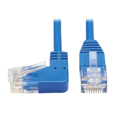 Tripp Lite N204-S05-BL-LA Left-Angle Cat6 Gigabit Molded Slim UTP Ethernet Cable Blue, 5 ft. (1.52 m)