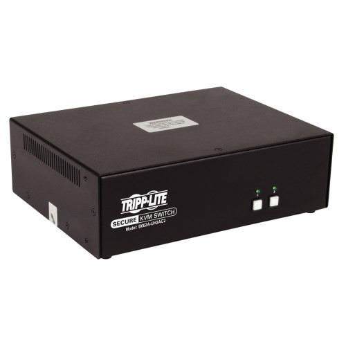 Tripp Lite B002A-UH2AC2 Secure KVM Switch, 2-Port, Dual-Monitor, HDMI, 4K, NIAP PP3.0, Audio, CAC, TAA