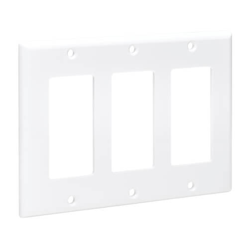 Tripp Lite N042D-300-WH Triple-Gang Faceplate, Decora Style - Vertical, White