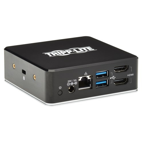 Tripp Lite U442-DOCK20-B USB-C Dock, Dual Display - Dual HDMI, USB 3.2 Gen 1, USB-A Hub, GbE, 3.5 mm, 85W PD Charging