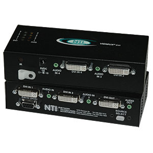 NTI SE-DVI-2ARS 2-Port DVI-D/HDMI Video Switch with Audio + RS232