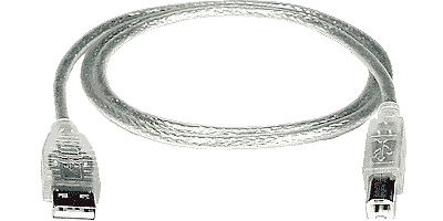 NTI usb2-ab-5m-5t USB 2.0 A Male-B Male, 5m, Transparent