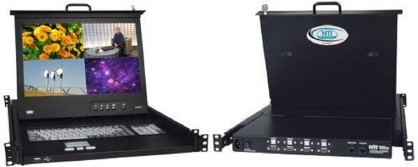 NTI rackmux-d17hr-n-susbhd4 Rackmount KVM Drawer with HDMI Multiviewer & USB KVM Switch