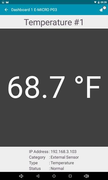 NTI e-app-andm Micro Environment Monitoring System Android App