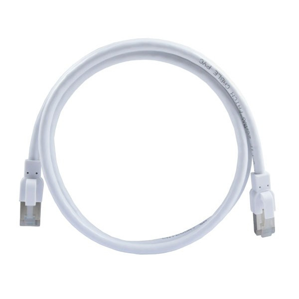 NTI cat6a-ab-5-white-shld CAT6a Antibacterial/Antimicrobial Shielded Patch Cord Cables, 5 Feet