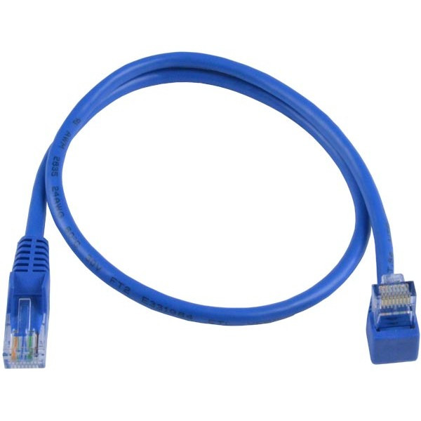 NTI cat5e-uasv2-2-blue CAT5e Up Angle to Straight Patch Cords, Blue, 2ft