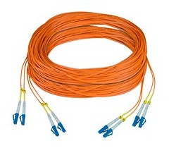 NTI FIBER-2D-LCLC-50-1000M Two Duplex LC to LC 50-micron Fiber Cable, 1000 meters