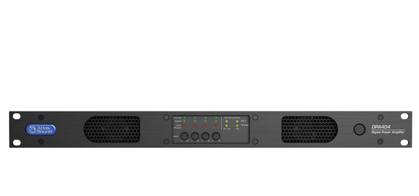 Atlas DPA404 400-Watt Networkable 4-Channel Power Amplifier with Optional Dante Network Audio