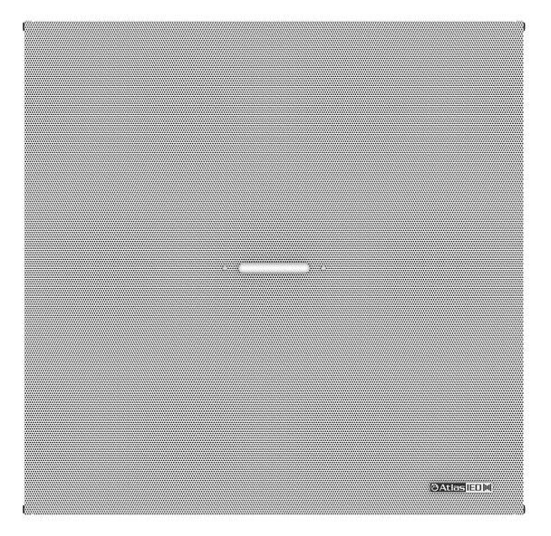 Atlas IP-22SYSMF 8 in 2 ft x 2 ft Drop Tile Ceiling PoE+ IP Loudspeaker Endpoint with Microphone and Flasher