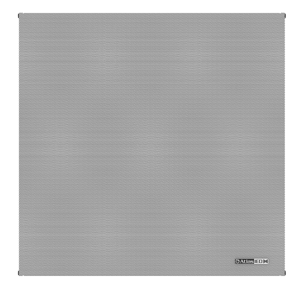 Atlas IP-22SYSM 8 in 2 ft x 2 ft Drop Tile Ceiling PoE+ IP Loudspeaker Endpoint with Microphone