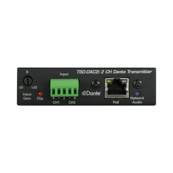 Atlas TSD-DAC2I 2-Channel Balance Line Input to Dante Interface