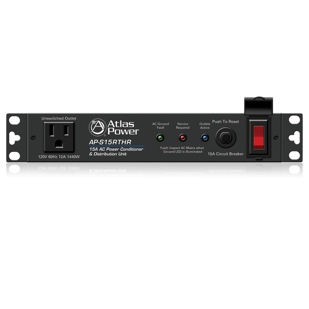 Atlas AP-S15RTHR 15A Half Width Rack Power Conditioner with Remote Activation