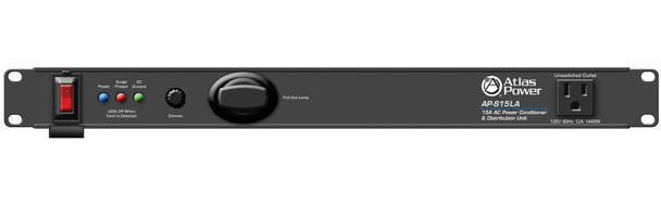 Atlas AP-S15LA 15LA Power Conditioner and Distribution Unit with IEC Power Cord and Lamp