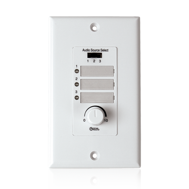 Atlas WPD-RISRL Wall Plate Input Select Switch with Volume Control 10k Pot and Input Indicator Use With AAPHD Amplifiers