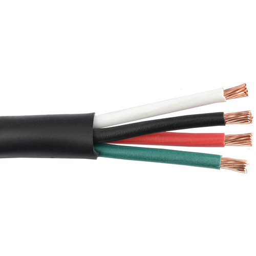 Liberty Cable 12-4C-BLK-500 Solutions Commercial Grade 12 Gauge 4 Conductor Cable (Reel, 500, Black)