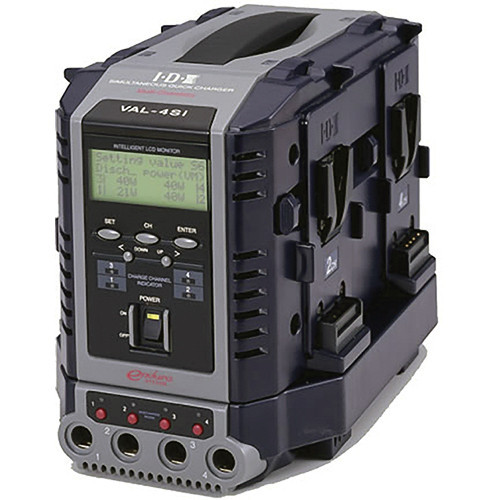 IDX VAL-4Si 4ch Simultaneous Li-ion V-Mount Battery Charger w/LCD