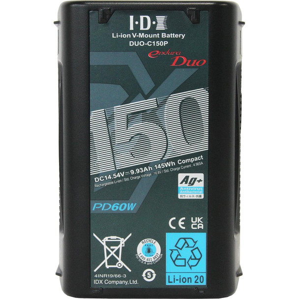 IDX DUO-C150P 145Wh 14.54V V-Mount High-Load Lithium-Ion Battery