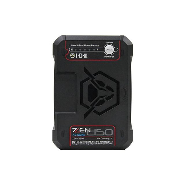 IDX ZEN-C150G 145Wh 14.5V 3-Stud High-Load Lithium-Ion Battery with 2x D-Tap and USB-C Port