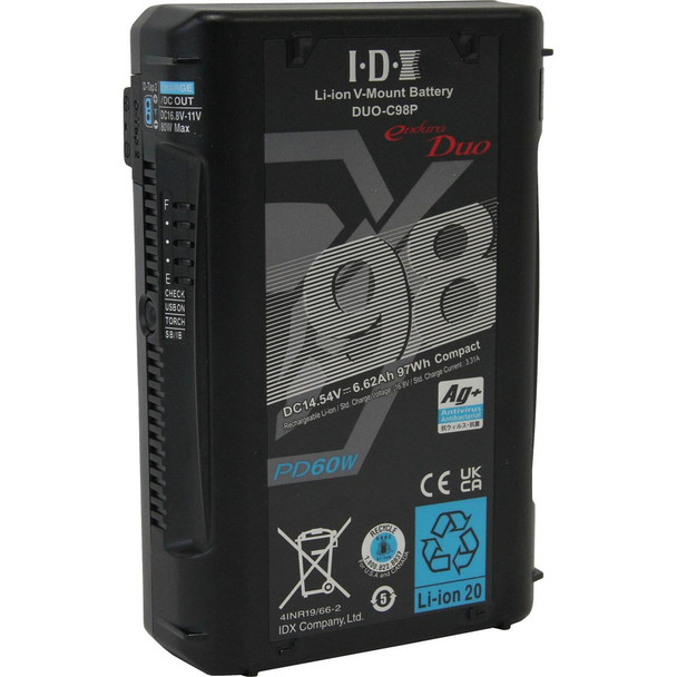 IDX DUO-C98P 97Wh 14.54V V-Mount High-Load Lithium-Ion Battery