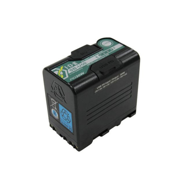 IDX SB-U50-PD 48Wh 14.4V Li-ion Battery for Sony BP-U Series w 1 x D-Tap and USB