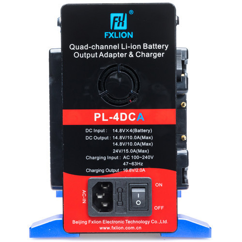 FXLion PL-4DCA Gold-Mount Adapter and Charger with 24V/15A Single / 14.8 Dual Channel Output