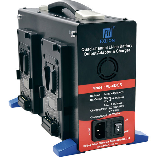 FXLion PL-4DCS V Mount Adapter and Charger with 24V/15A Single / 14.8 Dual Channel Output