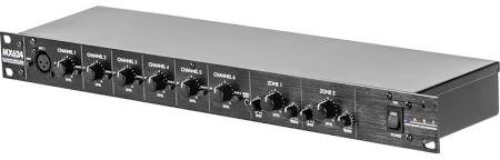 ART MX624 1RU 6 Channel Stereo Zone Mixer with 2 Zone Outputs