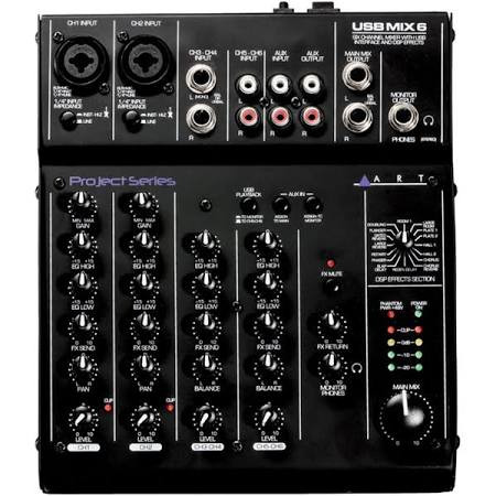 ART USBMIX6 Six Channel Mixer / USB Audio Interface