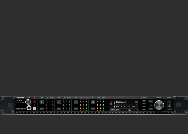 Shure AD4QNP-A Axient 4-Channel Receiver - No Power Supply A (470-636 MHZ)