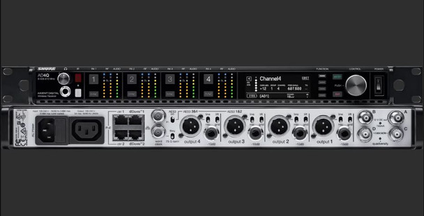 Shure AD4QNP-B Axient 4-Channel Receiver, No Power Supply