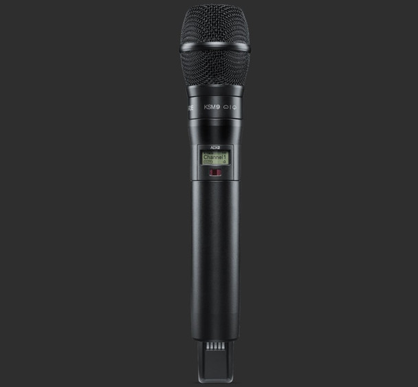 Shure ADX2/K9B-X55 Digital Handheld Wireless Microphone Transmitter with KSM9 Capsule, Black