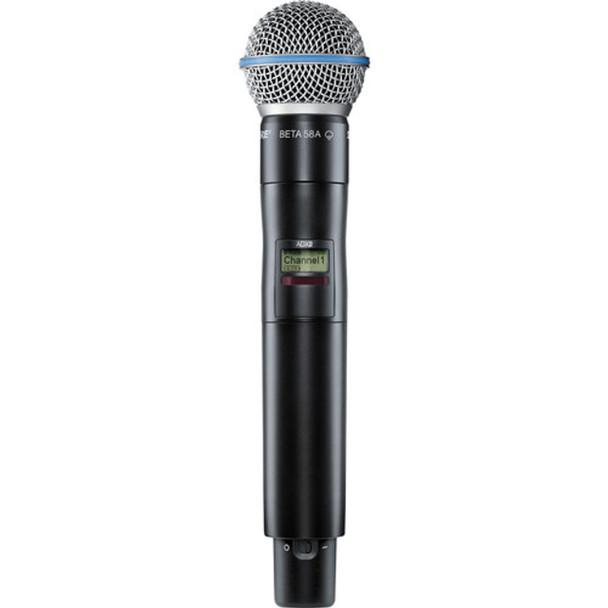 Shure ADX2/B58-G57 Digital Handheld Wireless Microphone Transmitter with Beta 58A Capsule (G57: 470 to 616 MHz)