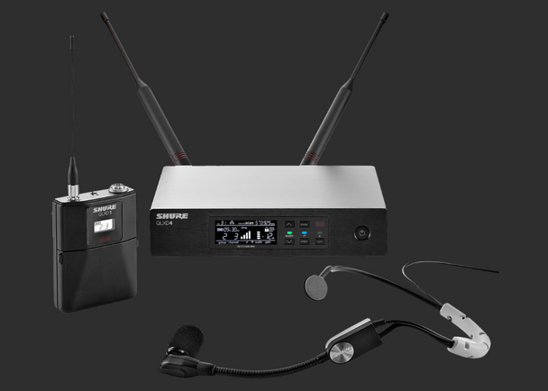 Shure QLXD14/SM35-X52 QLX-D Series Single-Channel Digital Wireless Microphone System with SM35 Headset X52 (902 MHz 928 MHz)