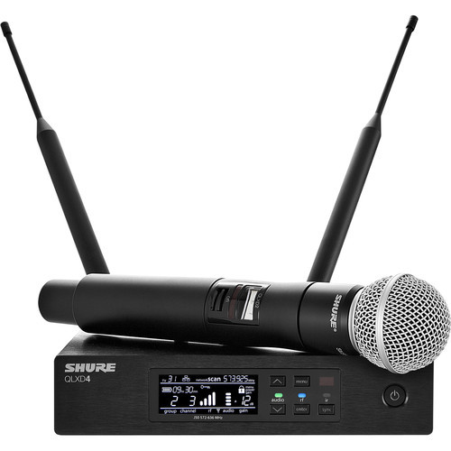 Shure QLXD24/SM58-V50 VHF Handheld Wireless Microphone System (V50: 174 to 216 MHz)