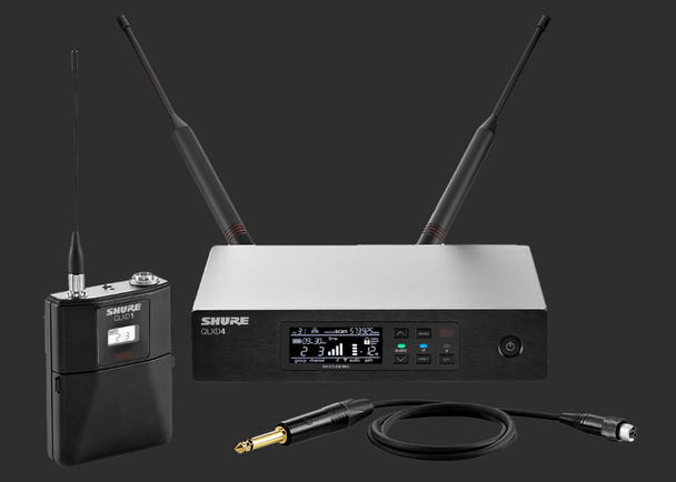 Shure QLXD14-X52 Series Single-Channel Digital Wireless Bodypack System with WA305 Instrument Cable X52 (902 MHz 928 MHz)